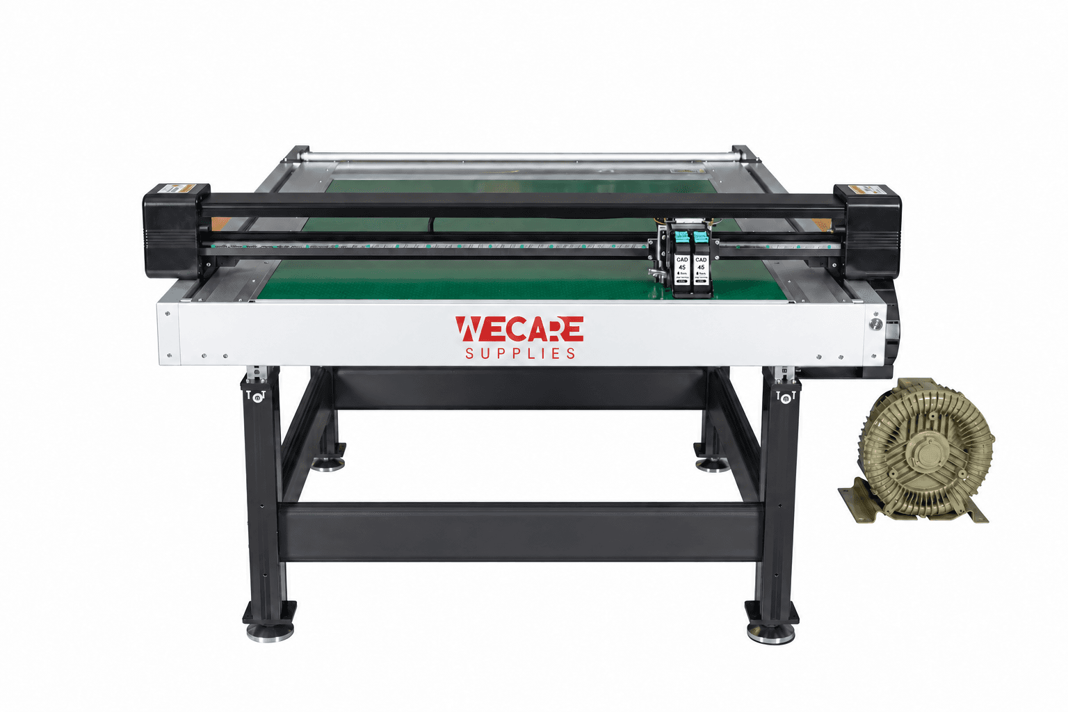 Flatbed Cutting Plotter: front view with the vacuum blower